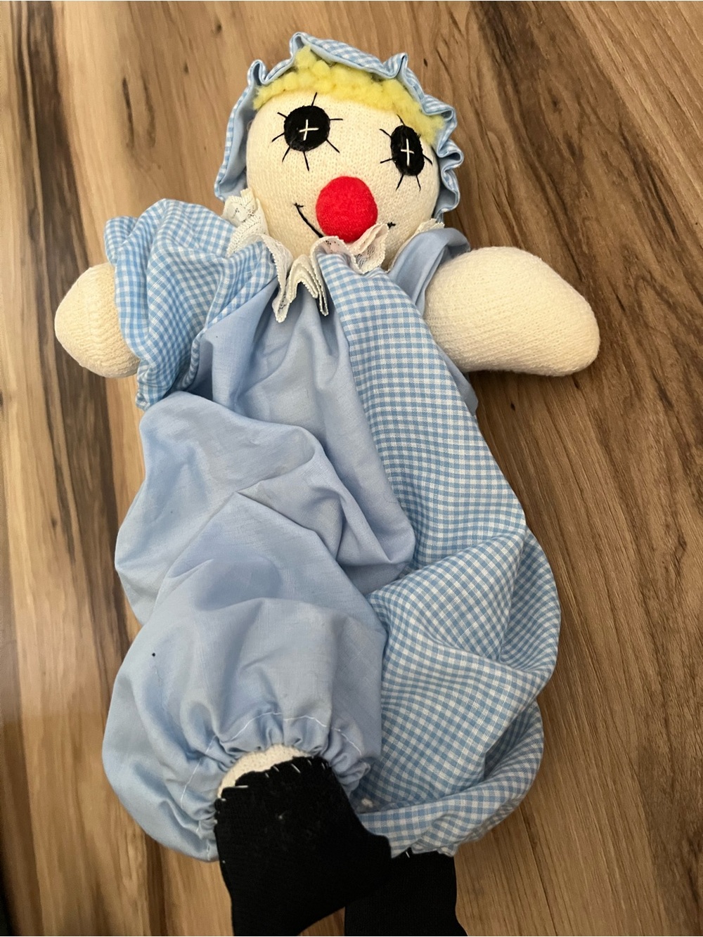 Handmade Clown Rag Doll 12”